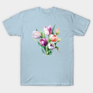 Tulip flowers bouquet T-Shirt